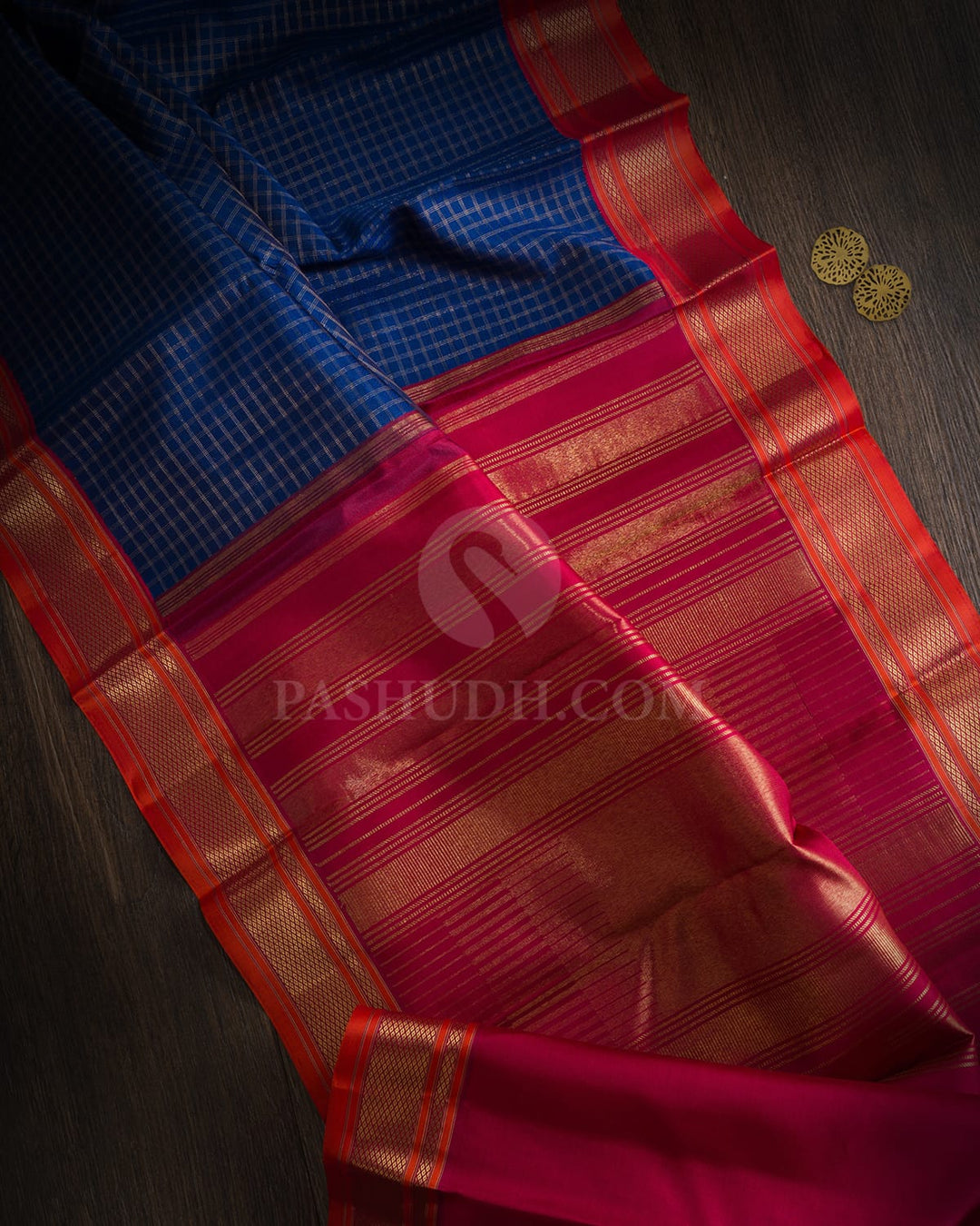Peacock Blue Pure Zari Traditional Kanjivaram Silk Saree-SP491