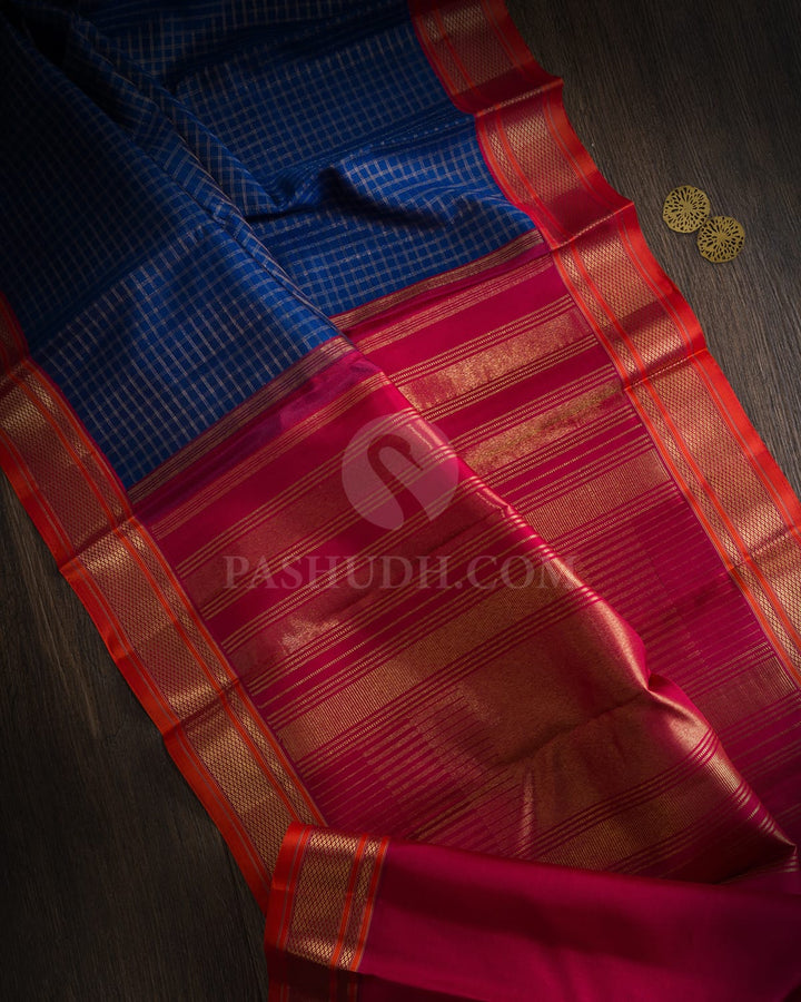 Peacock Blue Pure Zari Traditional Kanjivaram Silk Saree-SP491