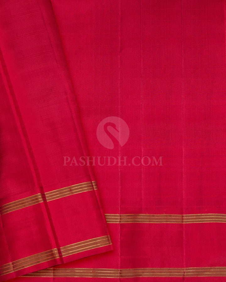 Golden Mustard Pure Zari Kanjivaram Silk Saree-SP481