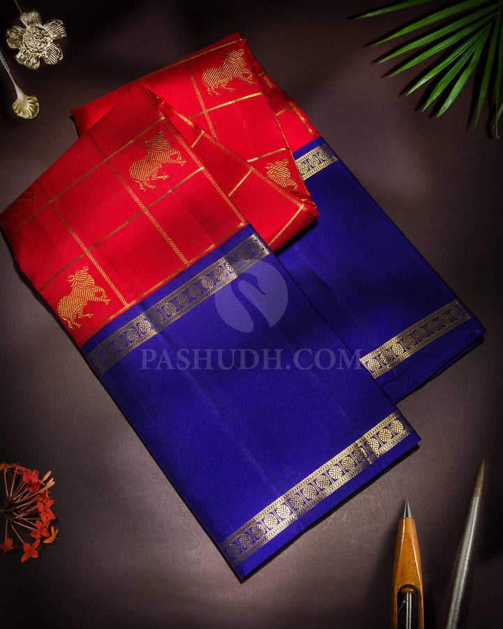 Red Pichwai Kanjivaram Silk Saree-SP523