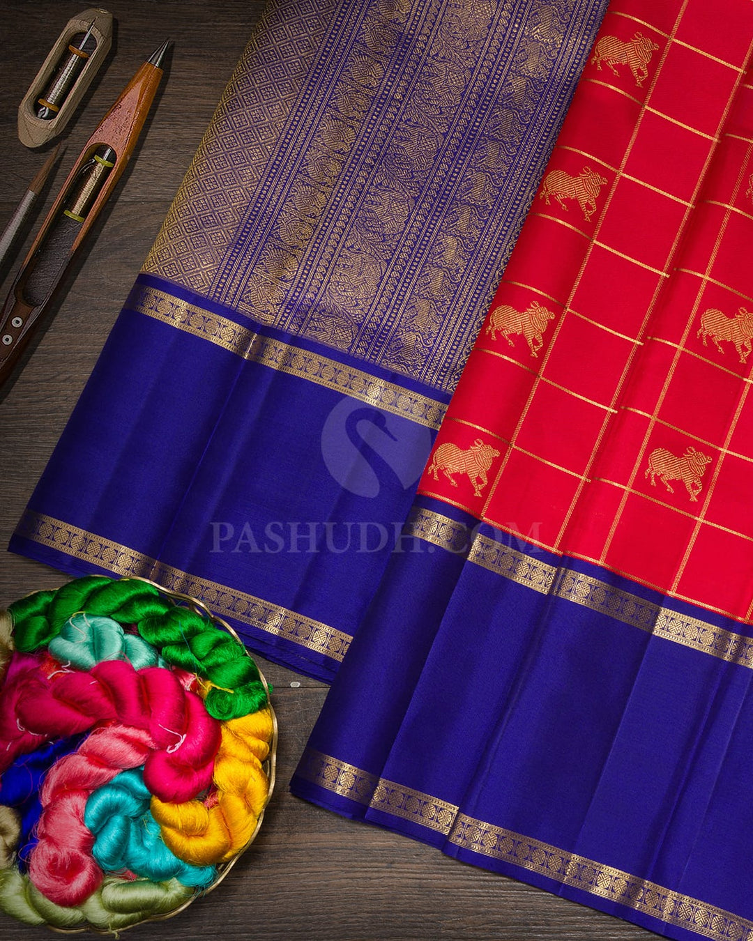 Red Pichwai Kanjivaram Silk Saree-SP523
