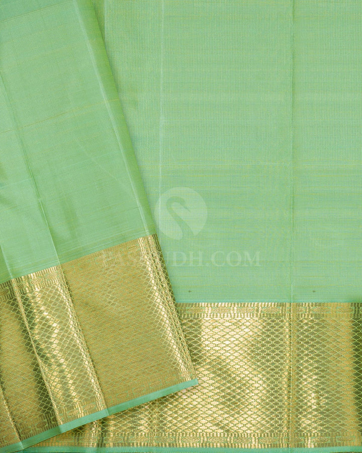 Light Green Meenakari Kanjivaram Silk Saree-SP476