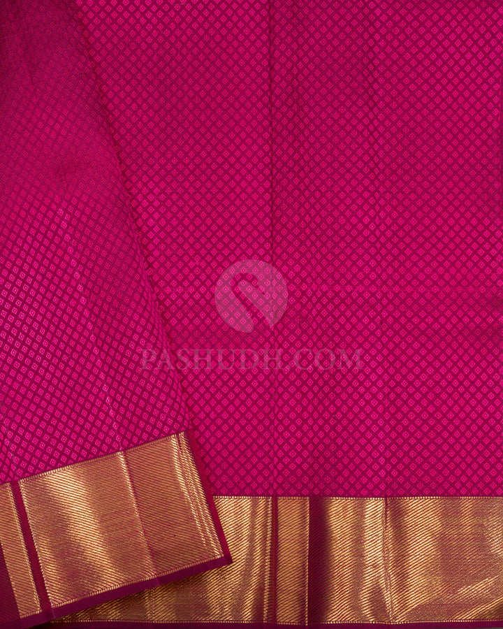 Magenta Pichwai Kanjivaram Silk Saree-SP478