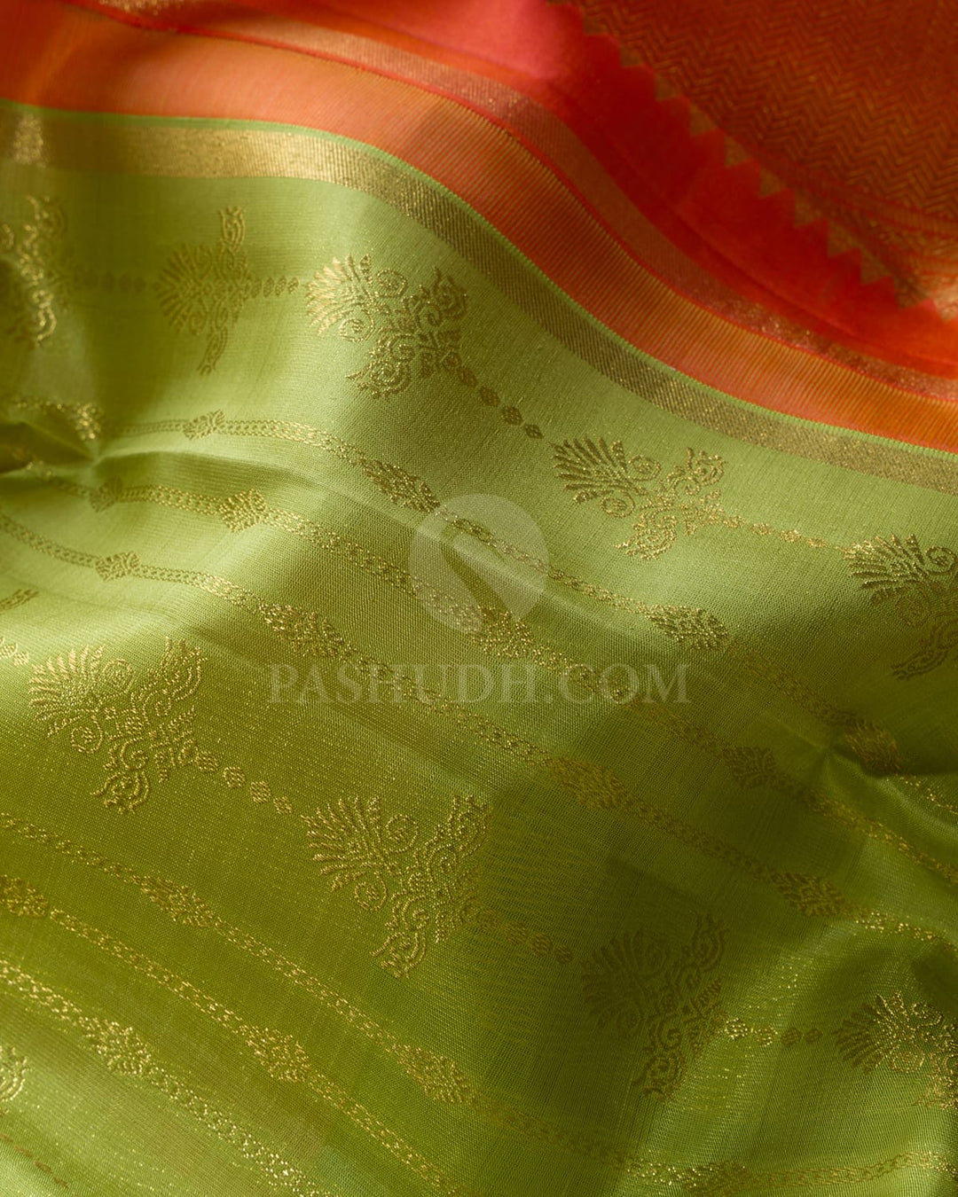 Pear Green Traditional Kanjivaram Silk Saree-SP479