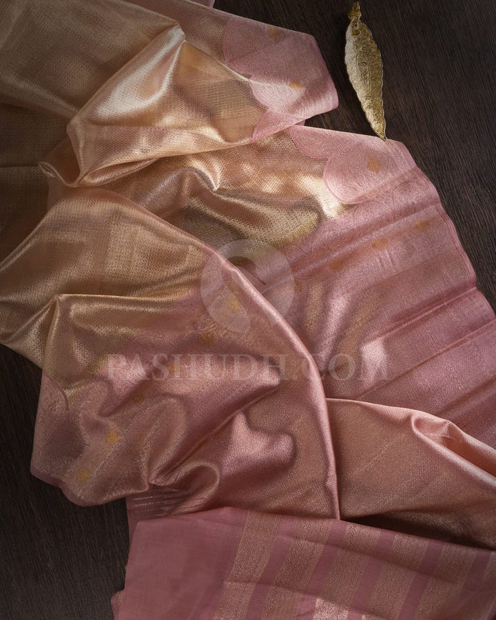 Gold Silver Organza Shimmer Kanjivaram Silk Saree-S1475(A)
