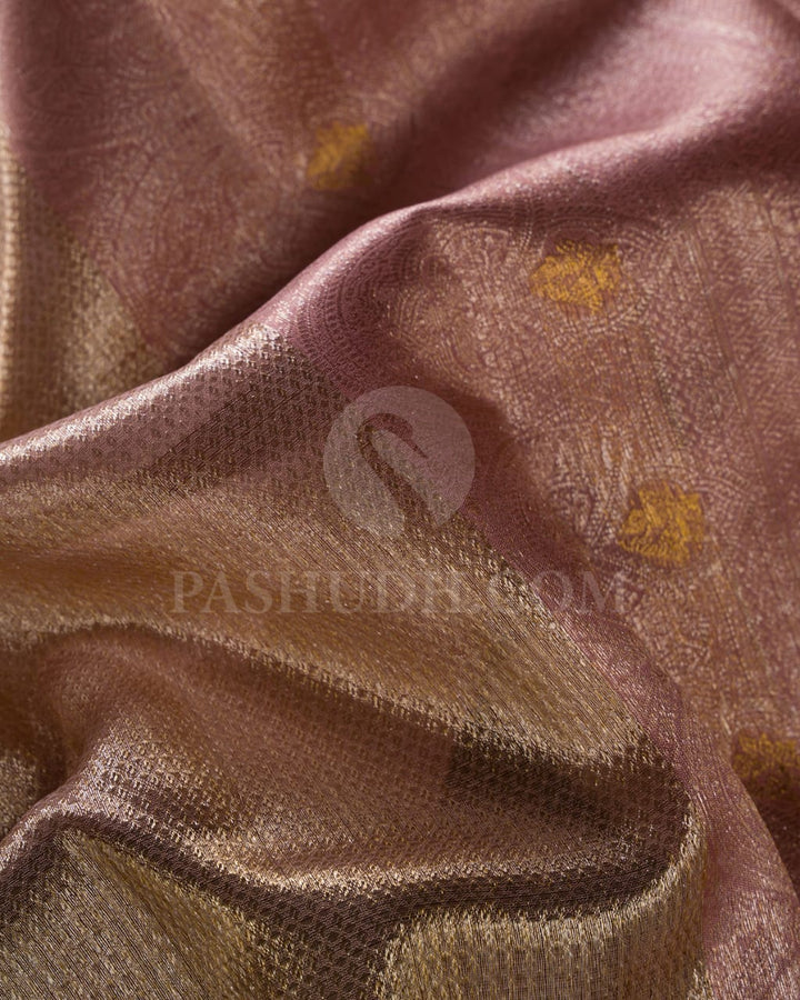 Gold Silver Organza Shimmer Kanjivaram Silk Saree-S1475(A)