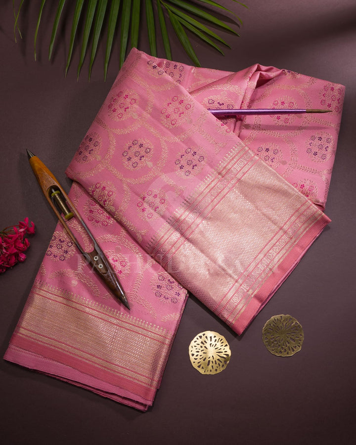 Baby Pink Kanjivaram Silk Saree - S1052(C)