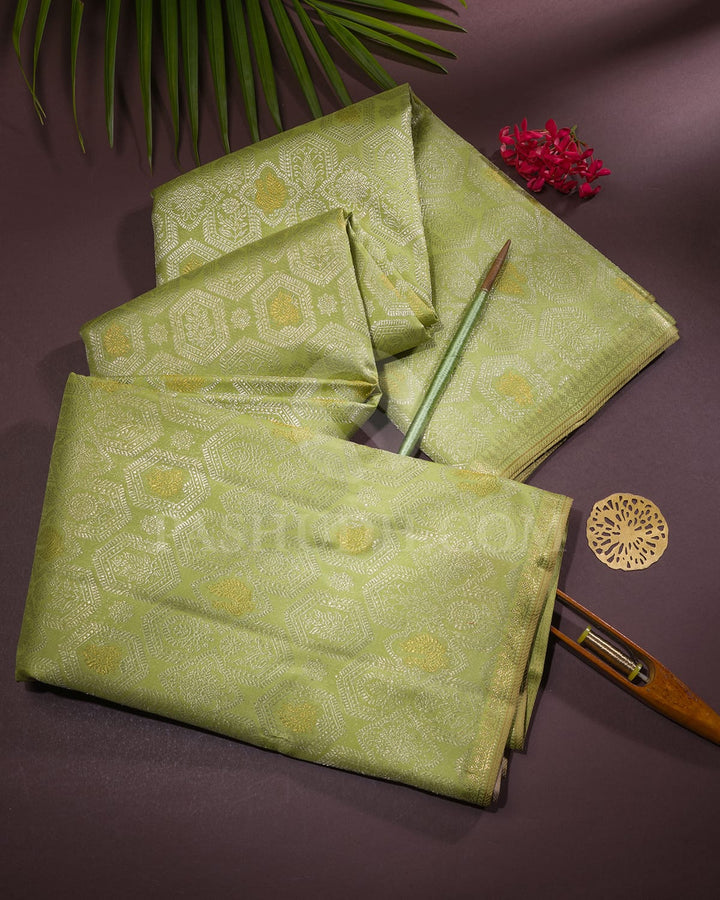 Pear Green Kanjivaram Silk Saree - S1312(A)