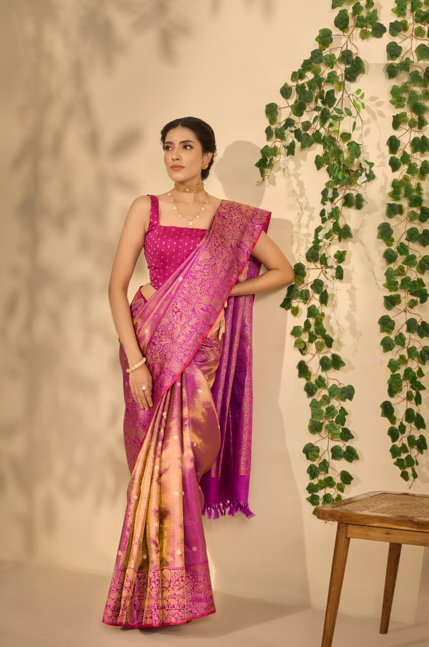 Purple Kanjivaram Silk Saree-S1483(A)