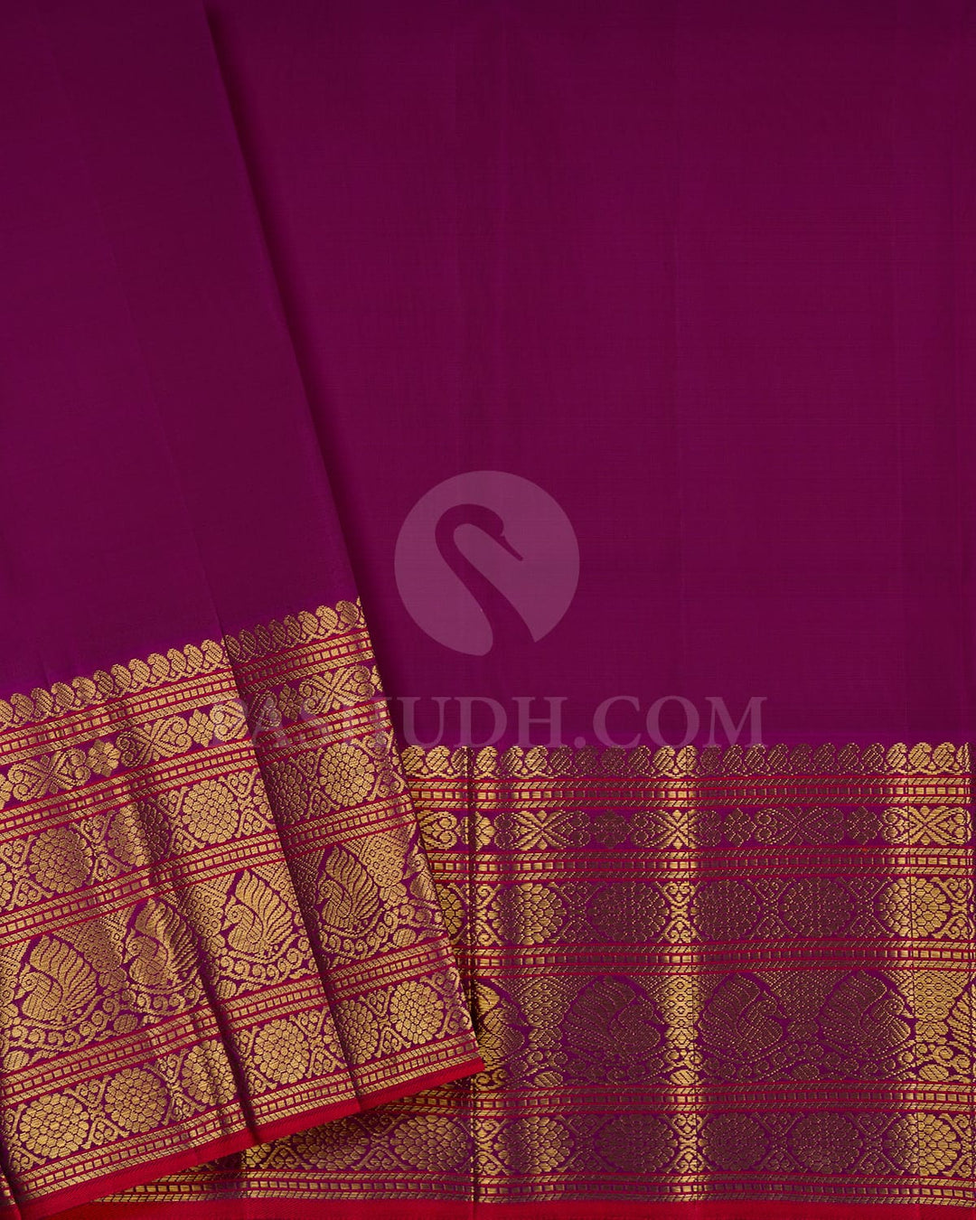 Mango Yellow And Purple Kanjivaram Silk Saree-S1518(A)