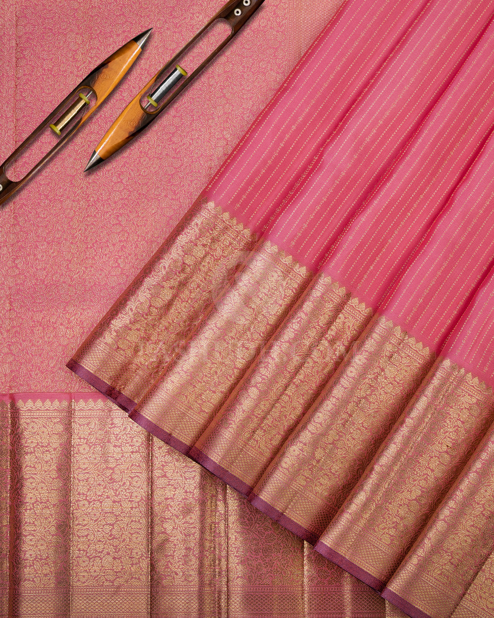 Pink Kanjivaram Silk Saree - DJ165 View 2