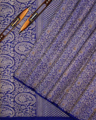 Royal Blue Kanjivaram Silk Saree - S584 - View 2