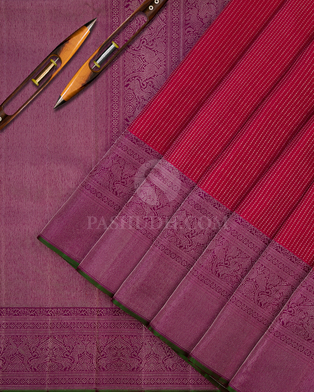 Raspberry Pink Kanjivaram Silk Saree - DJ150 VIEW 2