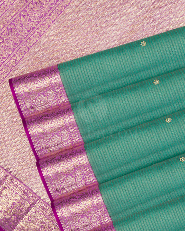 2Jade Green and LilacKanjivaram Silk Saree - S612