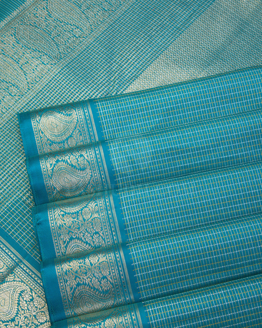 2Anandha Blue Kanjivaram Silk Saree - S625