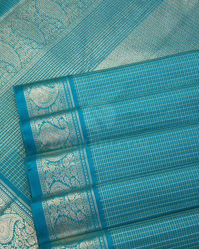 2Anandha Blue Kanjivaram Silk Saree - S625