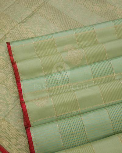 Light Green Kanjivaram Silk Saree - S634 - View 5