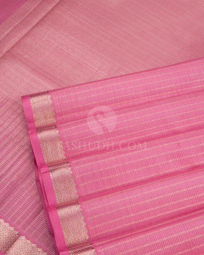 Rose Pink Kanjivaram Silk Saree - S685- View 5