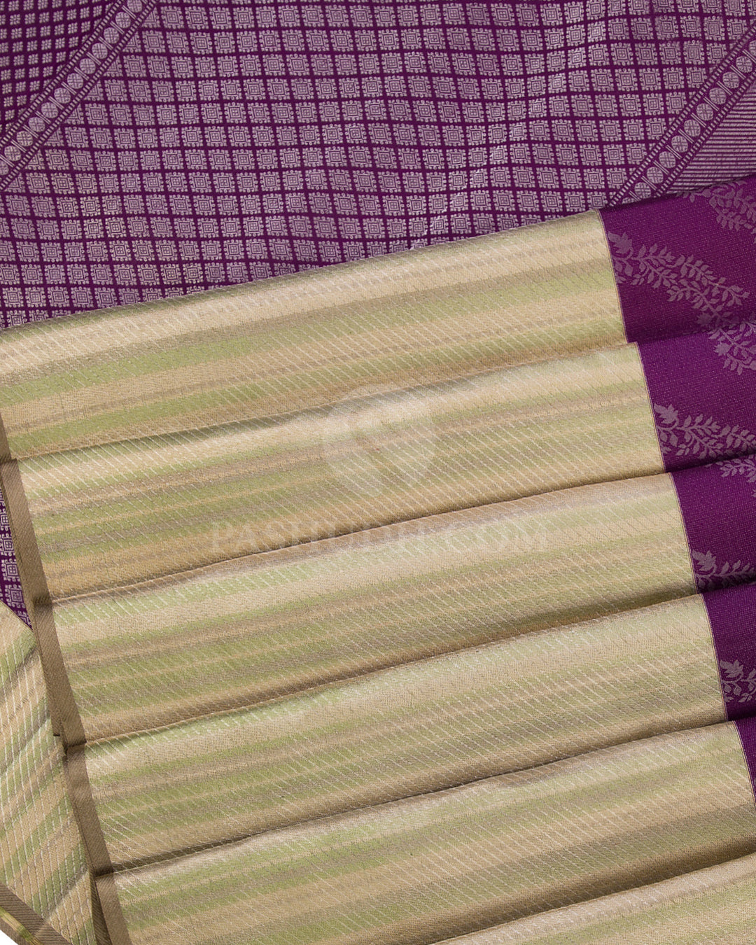 Deep Lavender Kanjivaram Silk Saree - DJ164 View 4