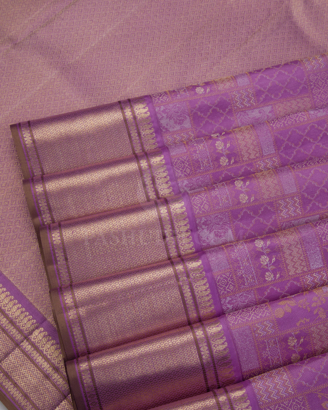 Lavender Kanjivaram Silk Saree - DJ143 - View 4