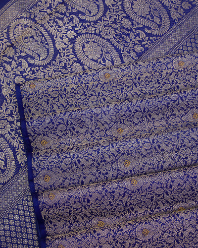Royal Blue  Kanjivaram Silk Saree - S584 - View 5