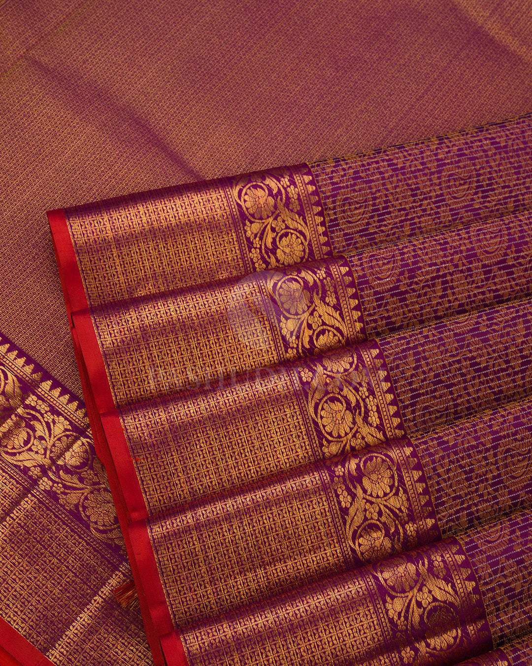 Violet kanjivaram Silk Saree - DJ160 View 4