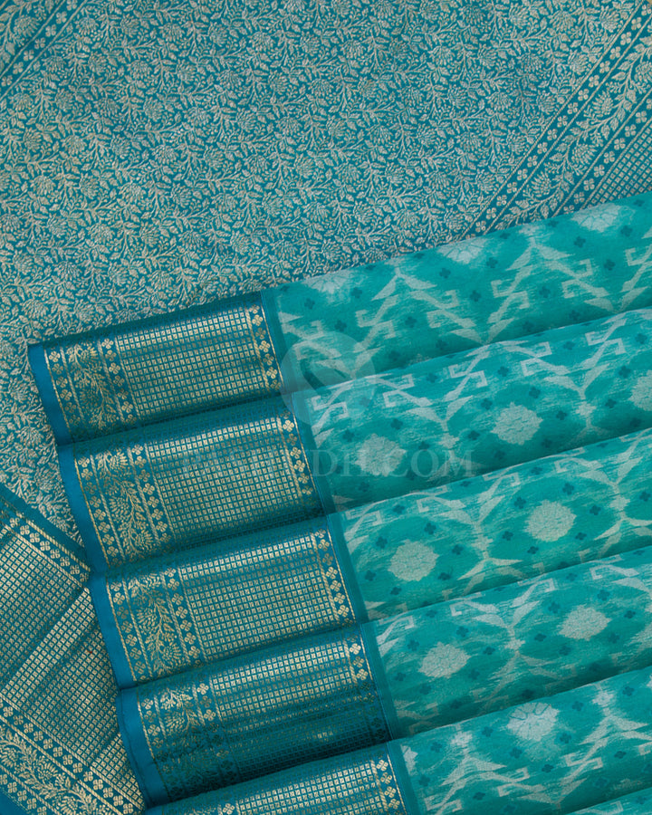 Anandha Blue Kanjivarm Silk Saree - DJ153 View-4