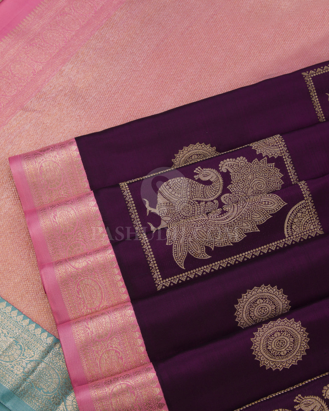 Purple Pure Zari Kanjivaram Silk Saree -  S645 - View 5