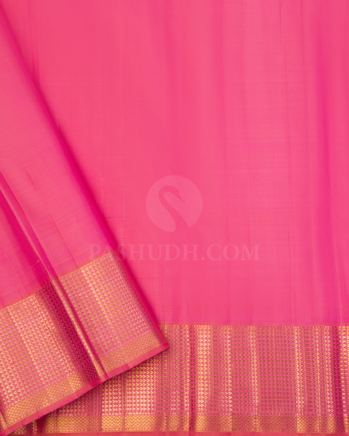 Mint Green and Flamingo Pink Kanjivaram Silk Saree - S608 - view 4