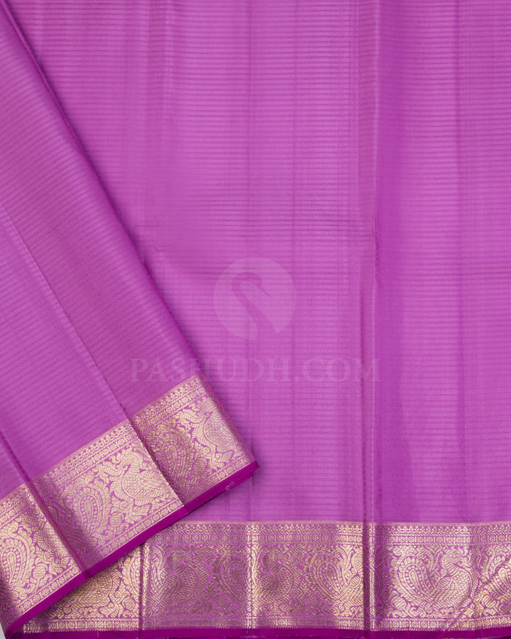 3Jade Green and LilacKanjivaram Silk Saree - S612