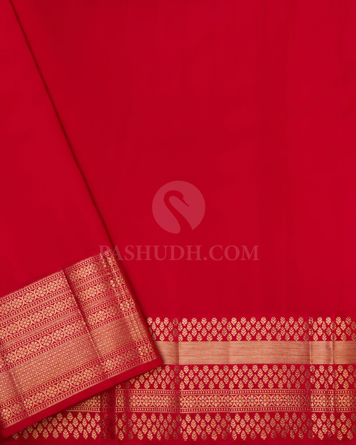 Royal Blue and Red Pure Zari Kanjivaram Silk Saree - S636 - View 4