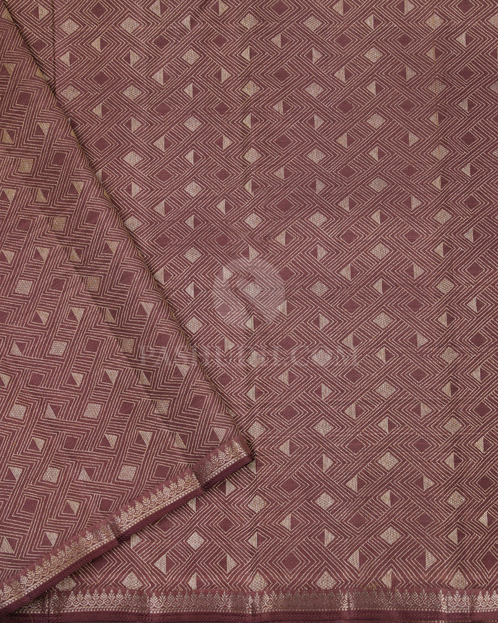Rani Pink and Brown Pure Zari Kanjivaram Silk Saree - S683 - View 4