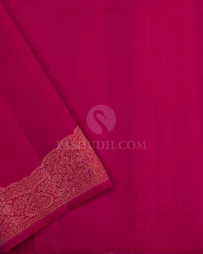 Bright Pink  Kanjivaram Silk Saree - S674 - View 4