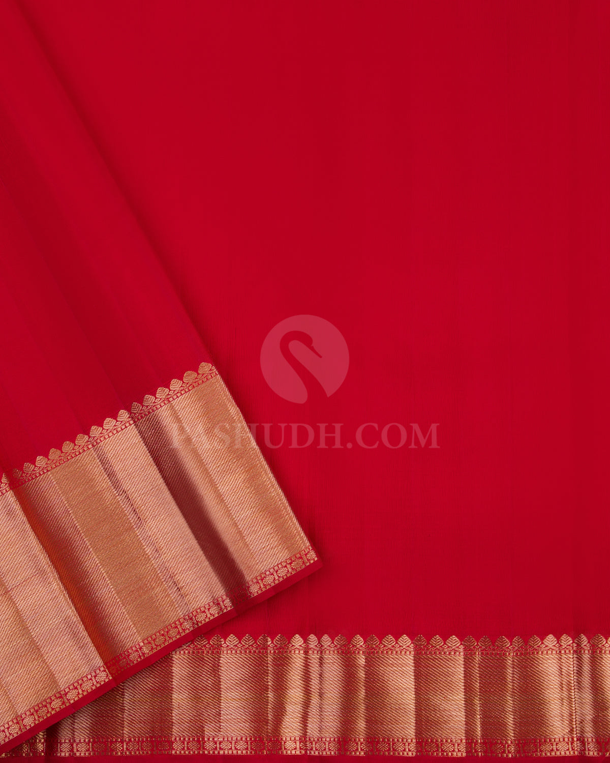 Red Bridal Vanasingaram Pure Zari Kanjivaram Silk Saree - S673 - View 4