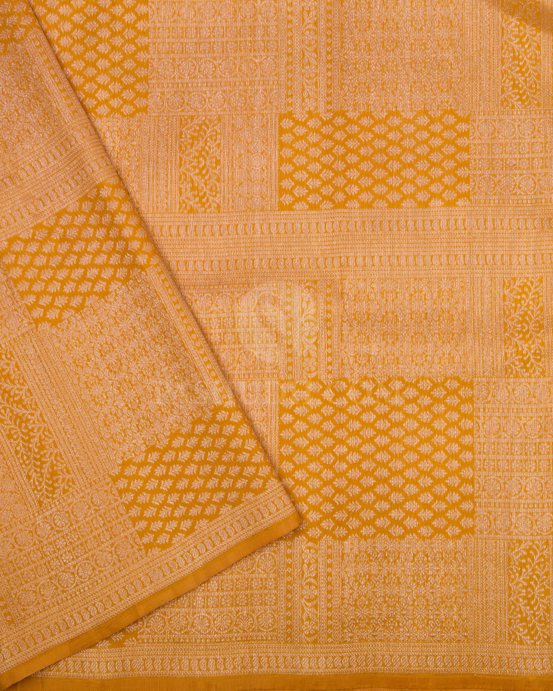 Peach Organza Shimmer Kanjivaram Silk Saree - S646- View 4