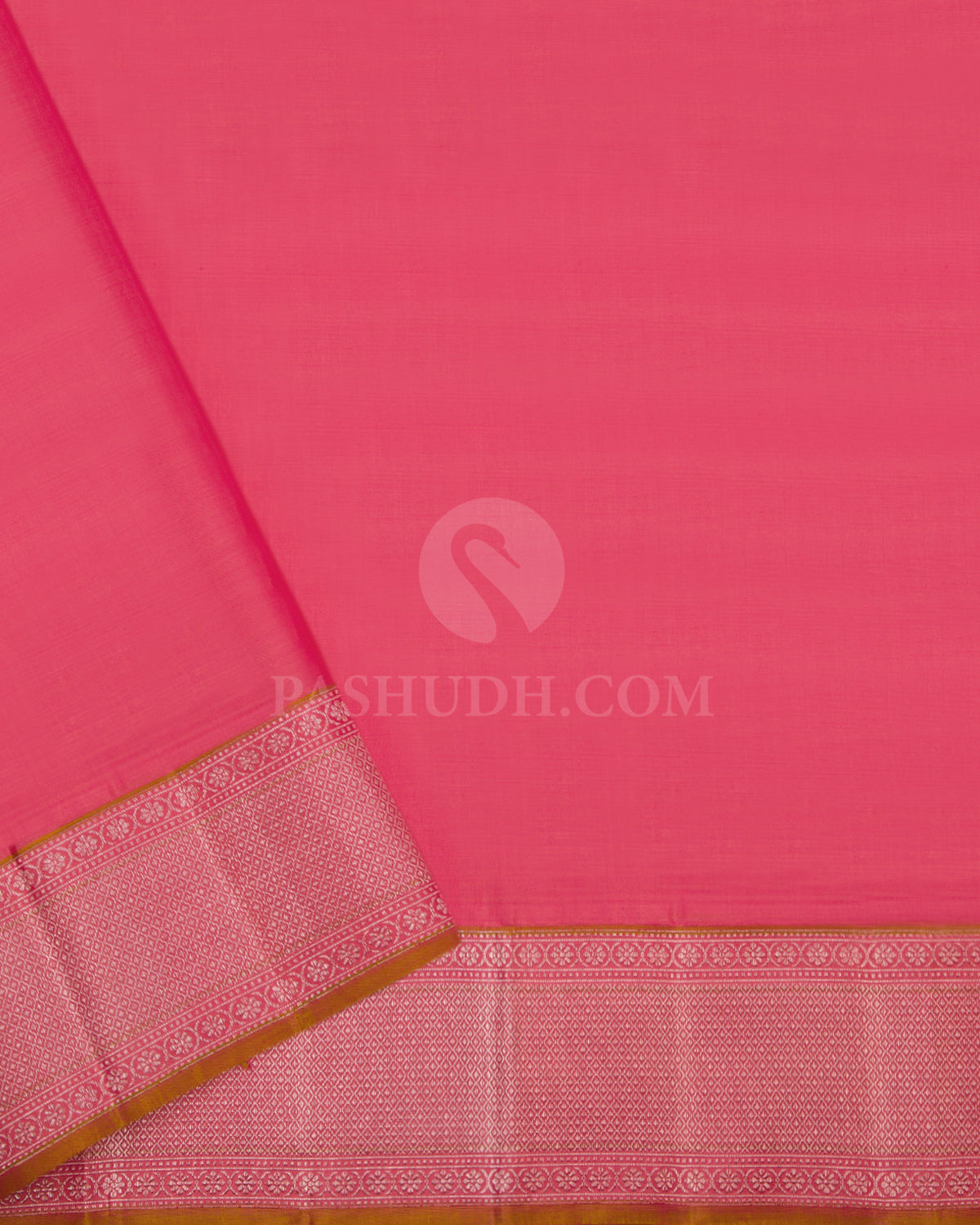 Chocolate Brown and Flamingo Pink Pure Zari Kanjivaram Silk Saree - S641 - View 4