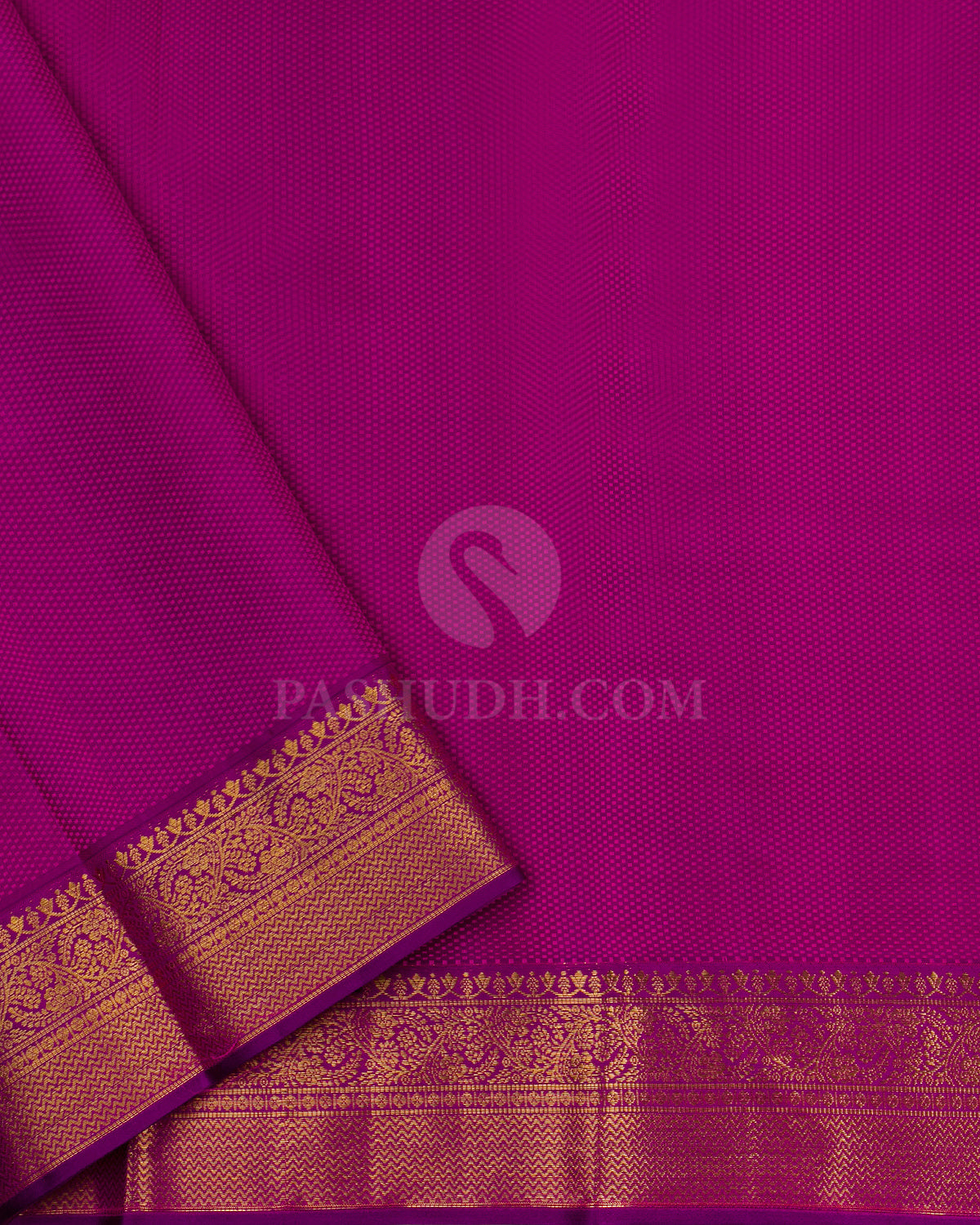 Pastel Violet and Deep Violet Kanjivaram Silk Saree - D404 - View 3