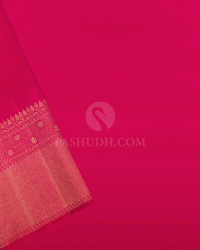 Rani Pink Pure Zari Kanjivaram Silk Saree - S632 - View 5
