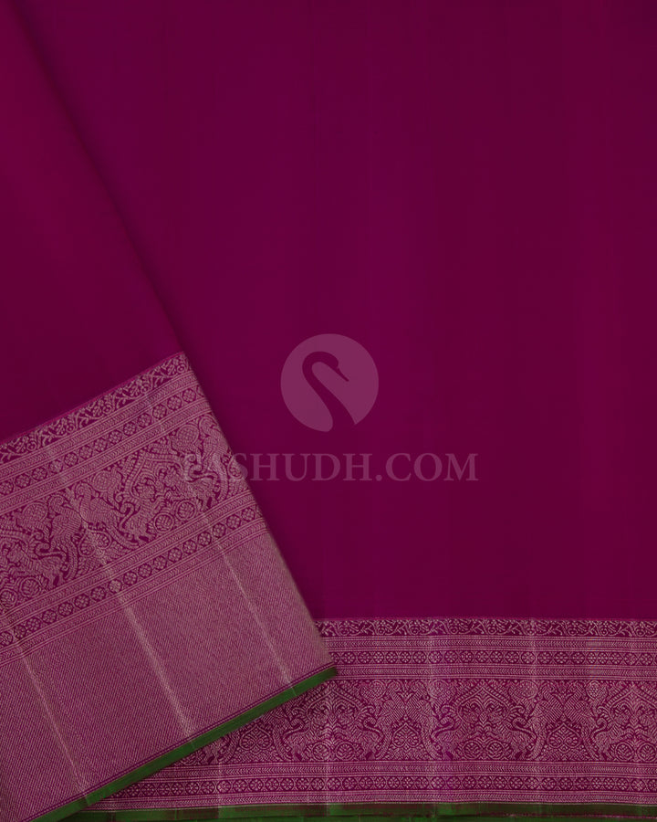 Raspberry Pink Kanjivaram Silk Saree - DJ150 VIEW 3
