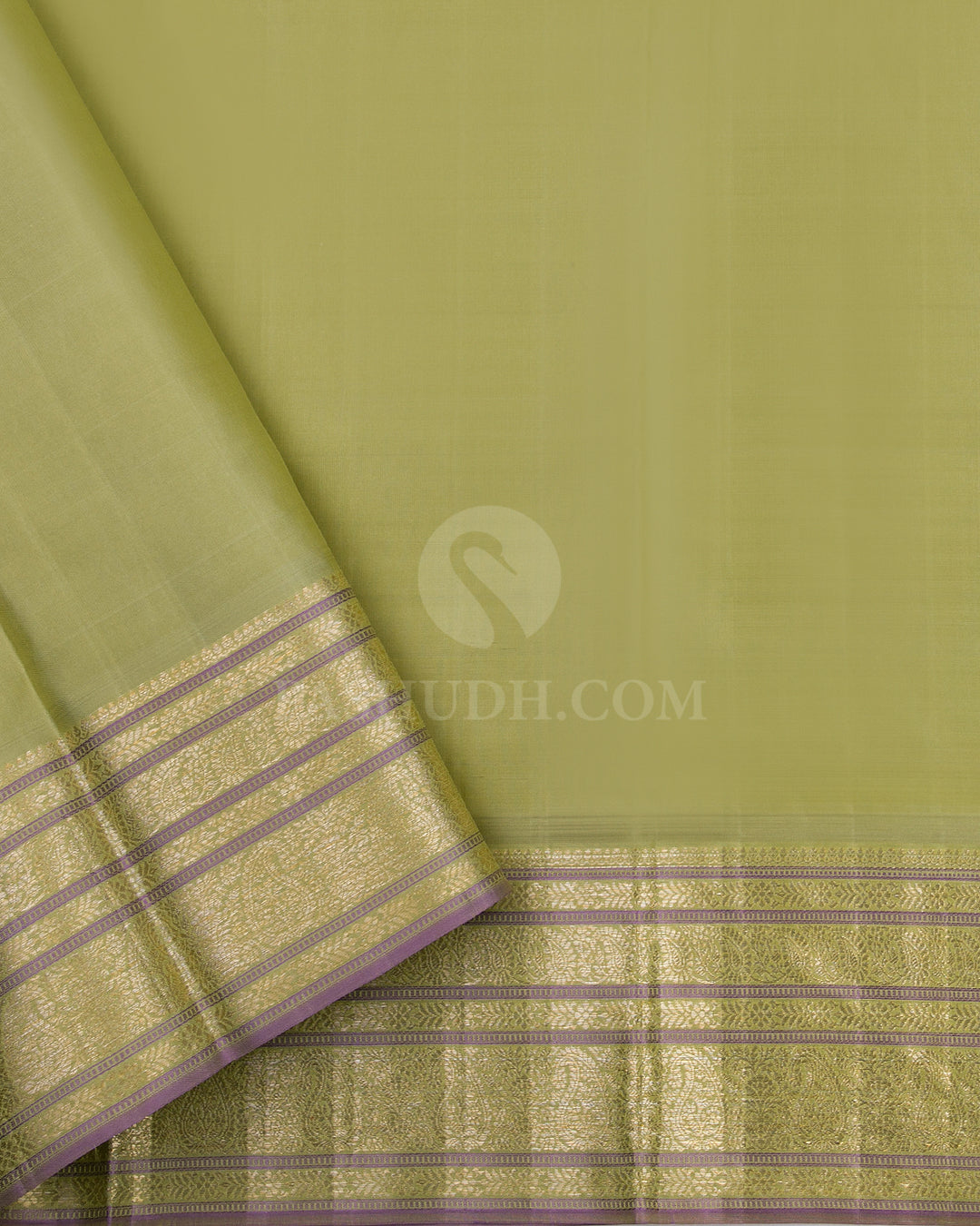 Elaichi Green Kanjivaram Silk Saree - DJ168 -V iew 3