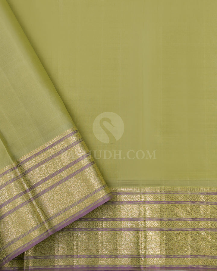Elaichi Green Kanjivaram Silk Saree - DJ168 -V iew 3
