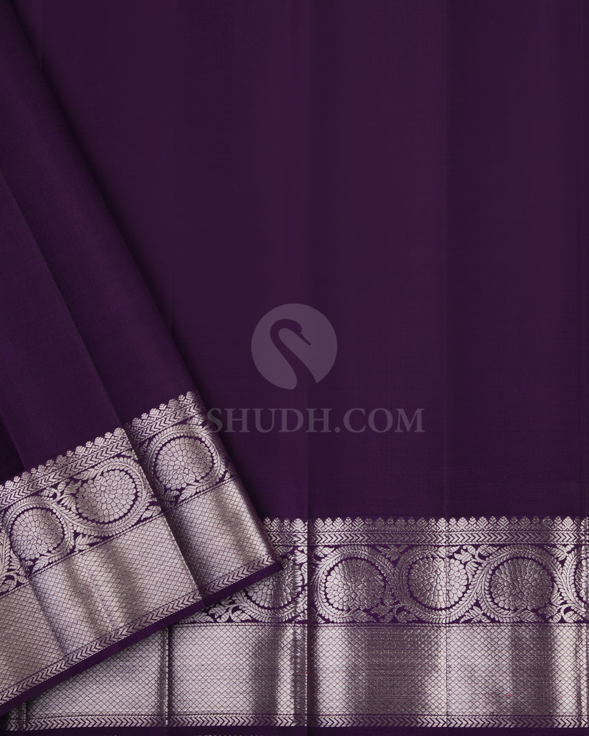 Lavender and Purple Kanjivaram Silk Saree - S680 - View 4