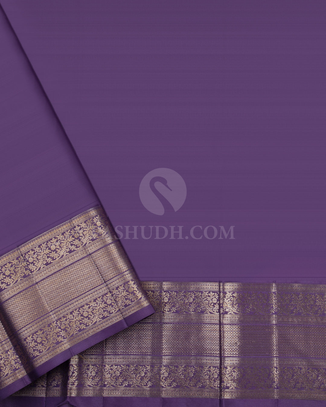 Mauve Kanjivaram Silk Saree - DJ174 - View 3