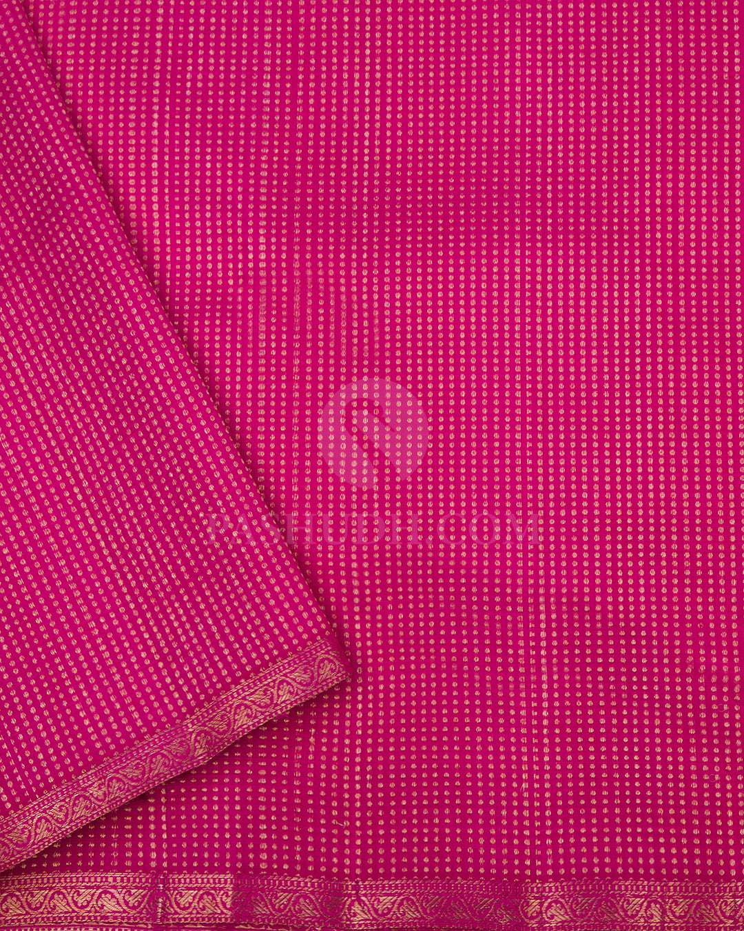 Yellow and Pink Kanjivaram Silk Saree - S658- View 4