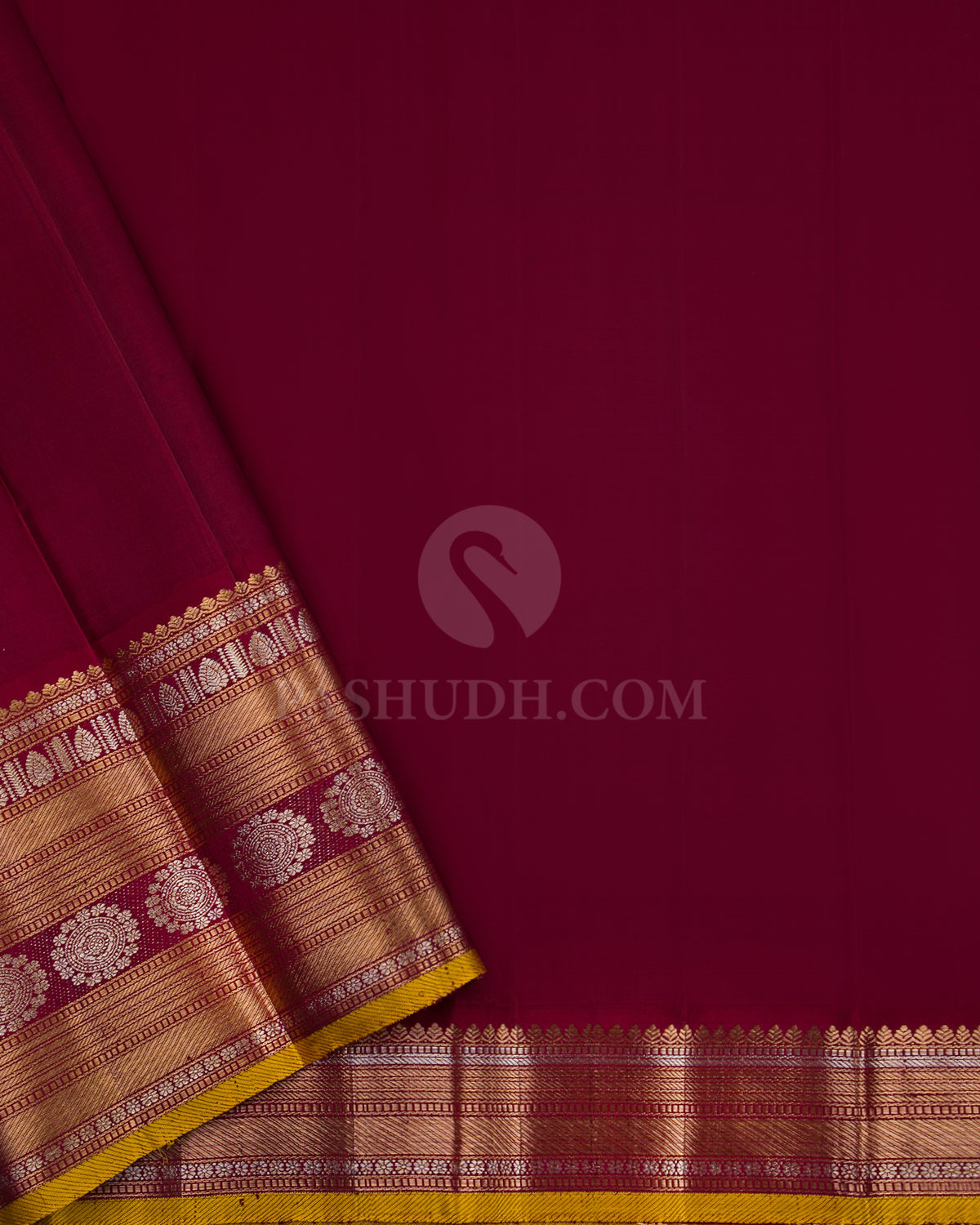 Peach and Maroon Pure Zari Kanjivaram Silk Saree - S667 - View 4