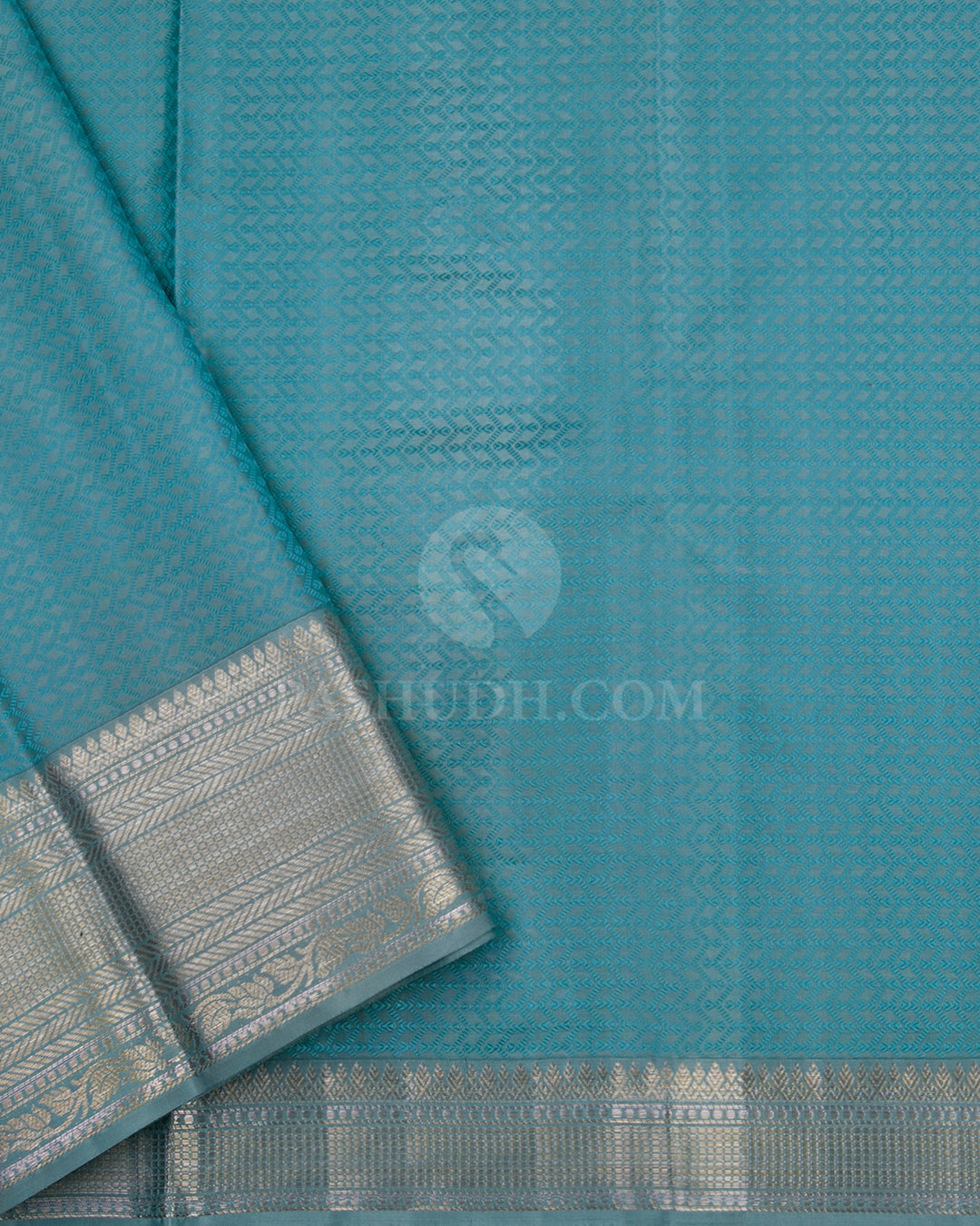 Cobalt Blue Kanjivaram Silk Saree - D421 - View 3