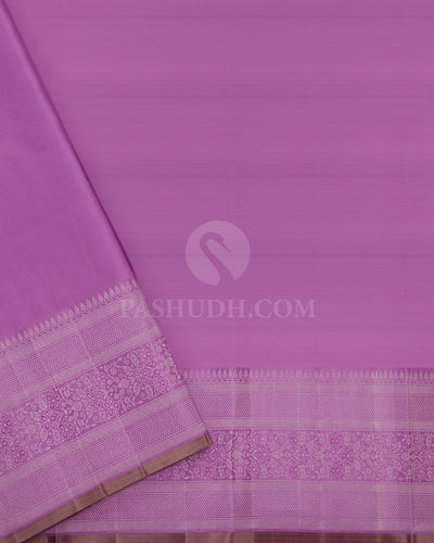 Lavender Kanjivaram Silk Saree - DJ152 - View 3