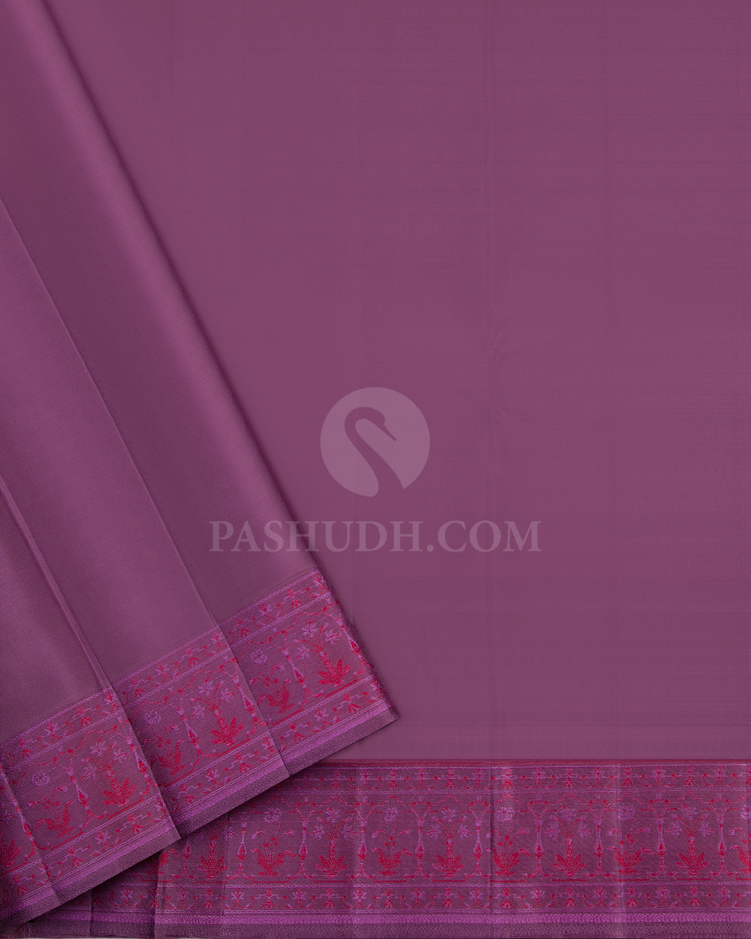 Peach and Lavender Kanjivaram Silk Saree - DJ175 - View 3