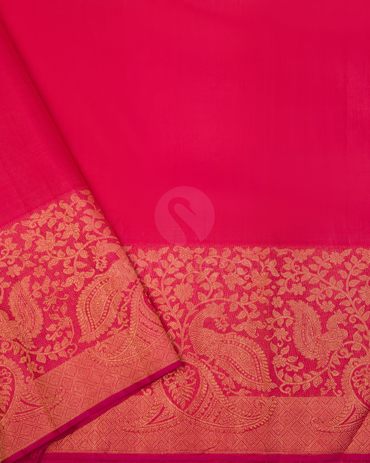 Sky Blue and Watermelon Pink Kanjivaram Silk Saree - S611, view 4