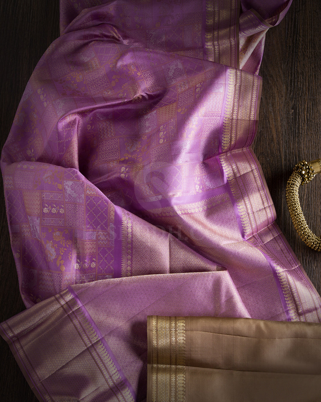 Lavender Kanjivaram Silk Saree - DJ143 - View 1